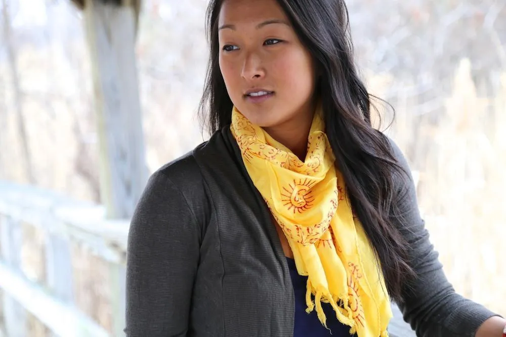 Small Prayer Scarf in Sunflower Yellow