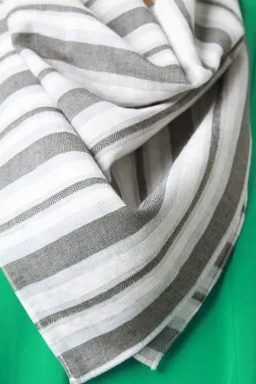 Striped Self Tie Scarf