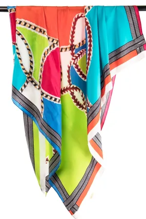 Vibrance Colour Blocked Silk Scarf