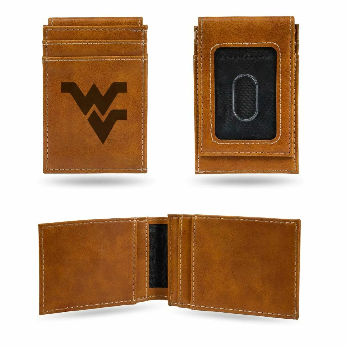 West Virginia Mountaineers - Laser Engraved Front Pocket Wallet