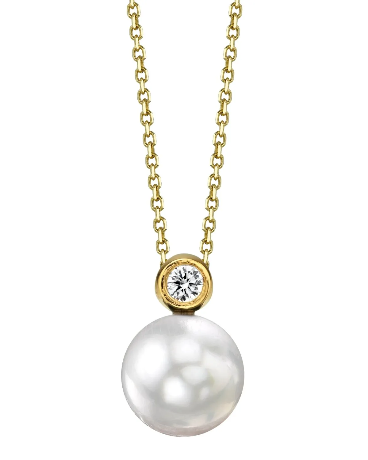 White South Sea Pearl & Diamond Honor Pendant