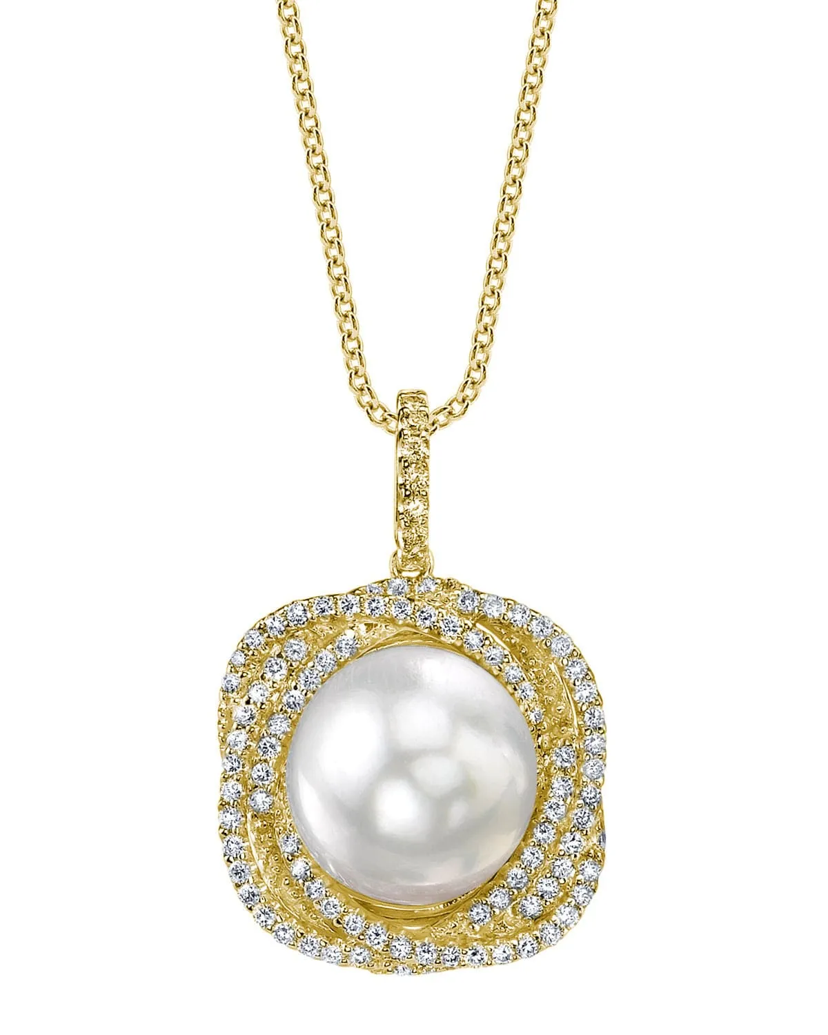 White South Sea Pearl & Diamond Orion Pendant