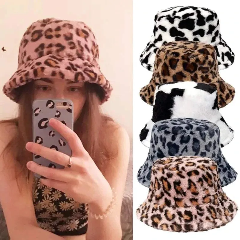 Winter Fluffy Bucket Hats