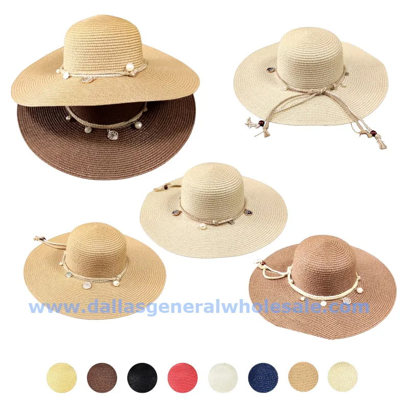 Women Beautiful Floppy Straw Hats Wholesale